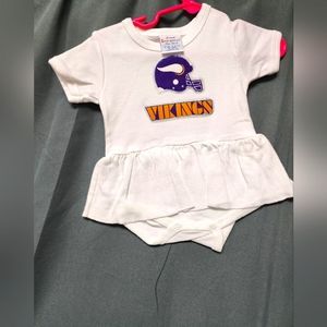 Girls 3-6 months MN Vikings onesie dress for little girls!